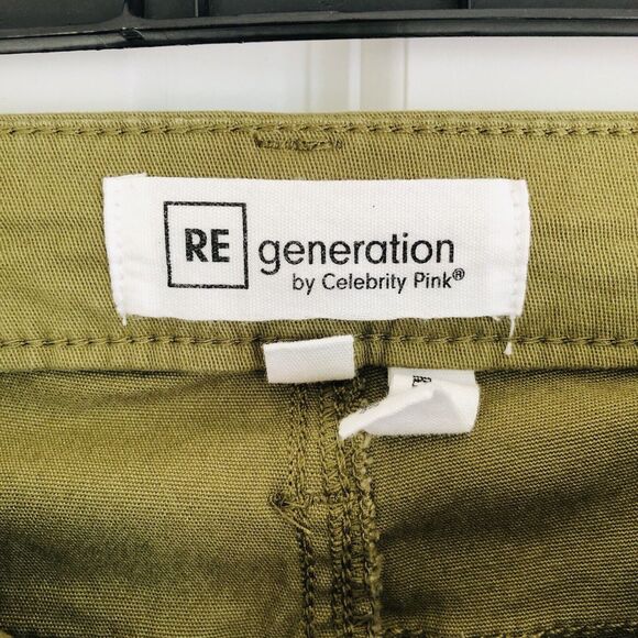 RE GENERATION WOMEN'S JEANS CARPENTER FLARE MID RISE GREEN DEMIN SIZE 7/28  172 - Picture 9 of 11